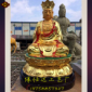 娑婆三圣地藏王菩萨，佛门佛像，贴金彩绘地藏王，玻璃钢佛像